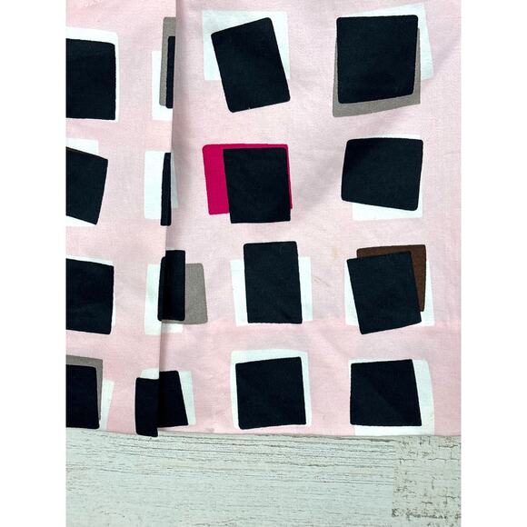 Kate Spade Womens 8 Pink Black Abstract Pencil Midi Business Work Skirt - Picture 5 of 7